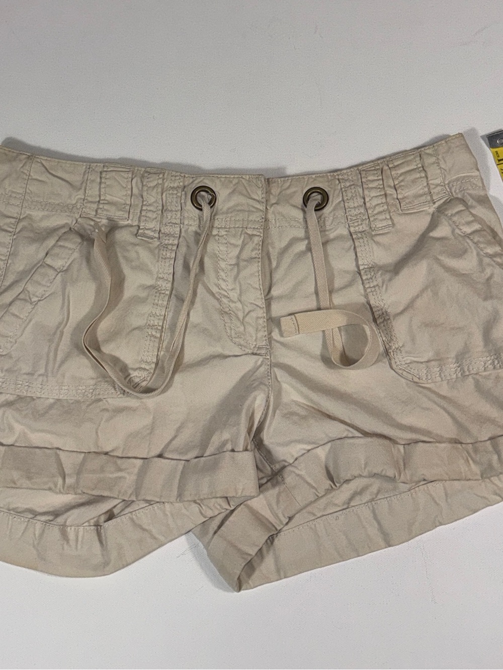 LOFT Beige Cargo Drawstring Shorts